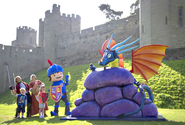 Mike the Knight and young castle visitors come face-to-face with the dragon.
